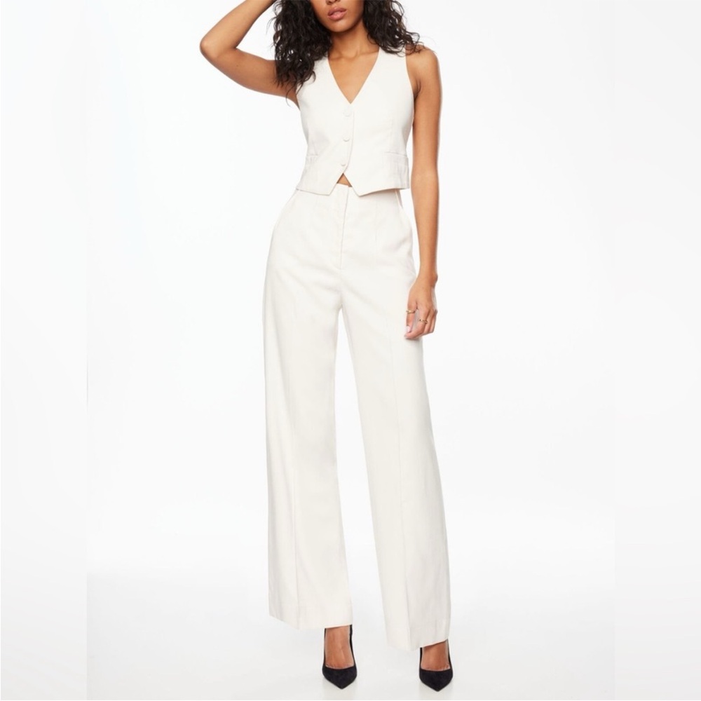 ◾️Dynamite Yasmin Wide Leg White Pants